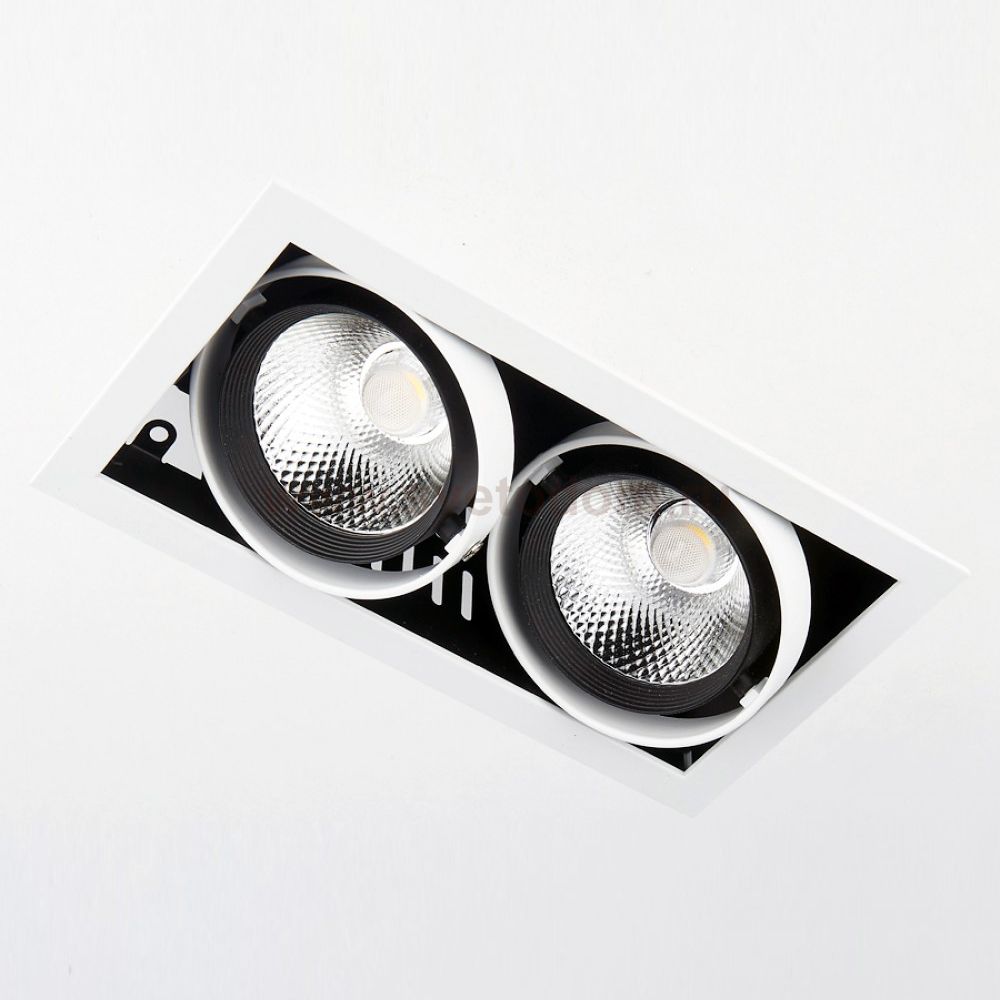 Светильник карданный Ambrella T812 BK/CH 2*12W 4200K CARDANO