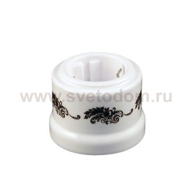 B1-101-01-D2/1 BIRONI Лизетта Бел Розетка с/з, стандарт. Декор d2/1