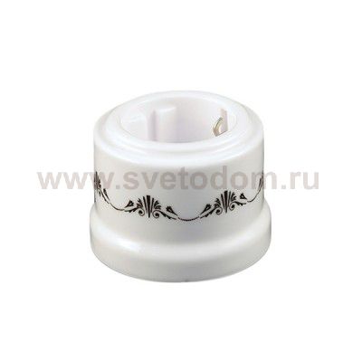 B1-101-01-D3/1 BIRONI Лизетта Бел Розетка с/з, стандарт. Декор d3/1