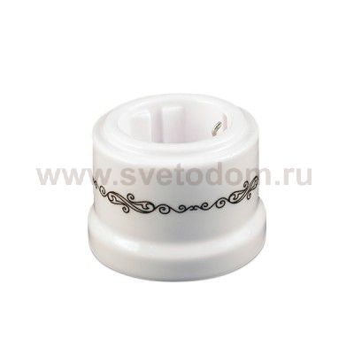 B1-101-01-D4/1 BIRONI Лизетта Бел Розетка с/з, стандарт. Декор d4/1