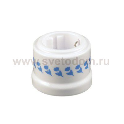 B1-101-01-D7/3 BIRONI Лизетта Бел Розетка с/з, стандарт. Декор d7/3