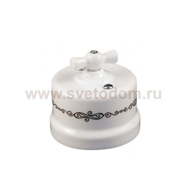 B1-203-01-D4/1 BIRONI Лизетта Бел Выключатель перекрестный, стандарт. Декор d4/1