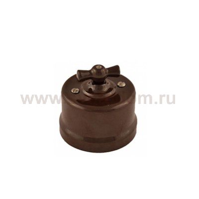 B1-203-22 BIRONI Пластик Коричневый Выключатель перекрестный