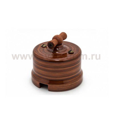 B1-201-01/TW (B1-201-TW) BIRONI Лизетта Тигровое дерево Переключатель 1-клавишный