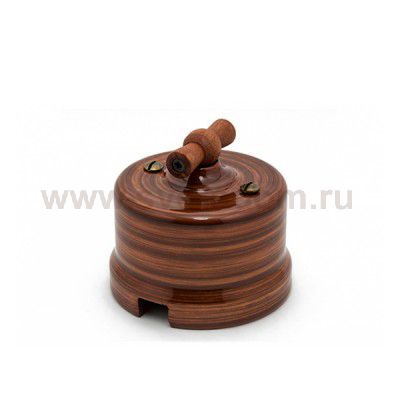 B1-202-01/TW (B1-202-TW) BIRONI Лизетта Тигровое Дерево Выключатель 2-клавишный