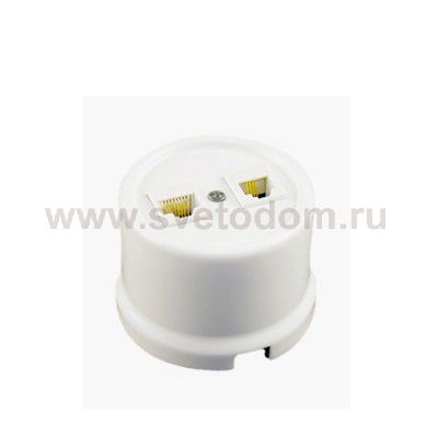B1-303-01 BIRONI Лизетта Бел Розетка комп.(RJ45) 1-ая + ТЛФ 1-ая (RJ11)