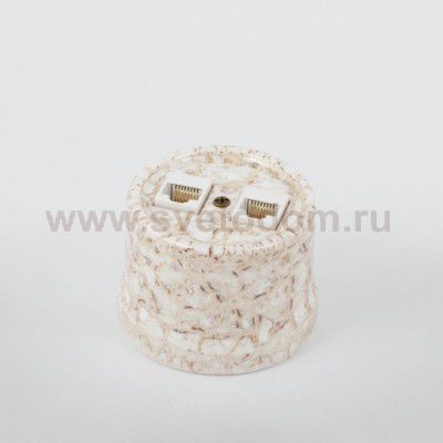 B1-302-09 BIRONI Лизетта Мрамор Розетка комп.(RJ45) 2-ая