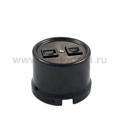 B1-301-23 BIRONI Пластик Черный Розетка ТЛФ 2-ая