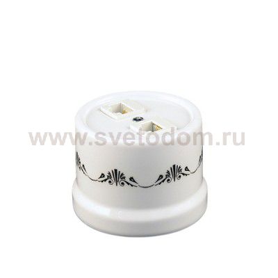 B1-303-01-D3/1 BIRONI Лизетта Бел Розетка комп.(RJ45) 1-ая + ТЛФ 1-ая (RJ11) стандарт. Декор d3/1
