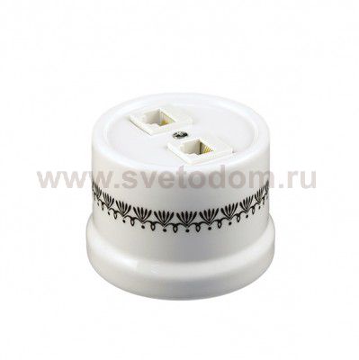 B1-302-01-D5/1 BIRONI Лизетта Бел Розетка комп.(RJ45) 1-ая стандарт. Декор d5/1