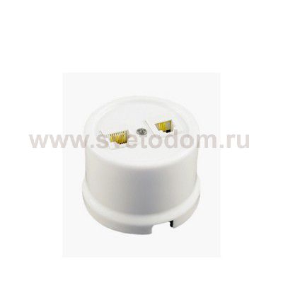 B1-302-01 BIRONI Лизетта Бел Розетка комп.(RJ45) 2-ая