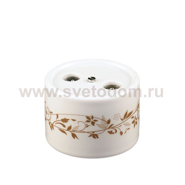 B1-304-01-D6/2 BIRONI Лизетта Бел Розетка R/TV-Sat проходная стандарт. Декор d6/2