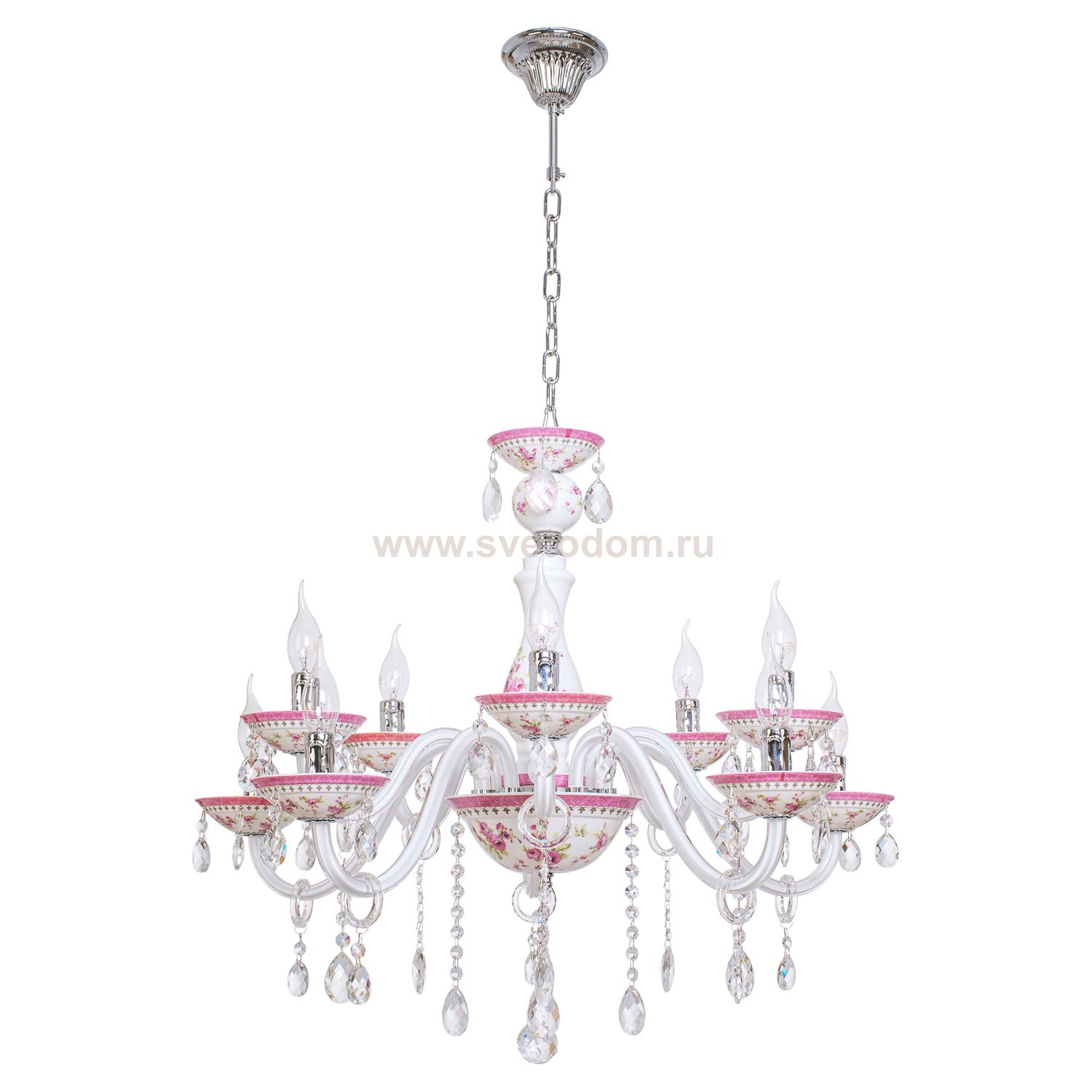 Светильник Ben Crezo B11027/5+5CR WT