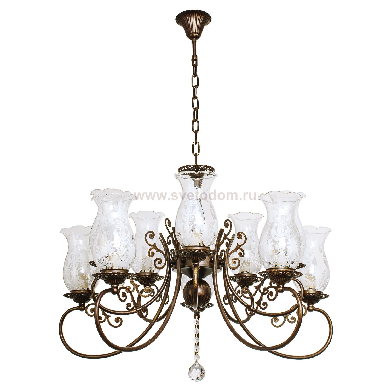 Светильник Ben Crezo B11031/5+5BGD WT