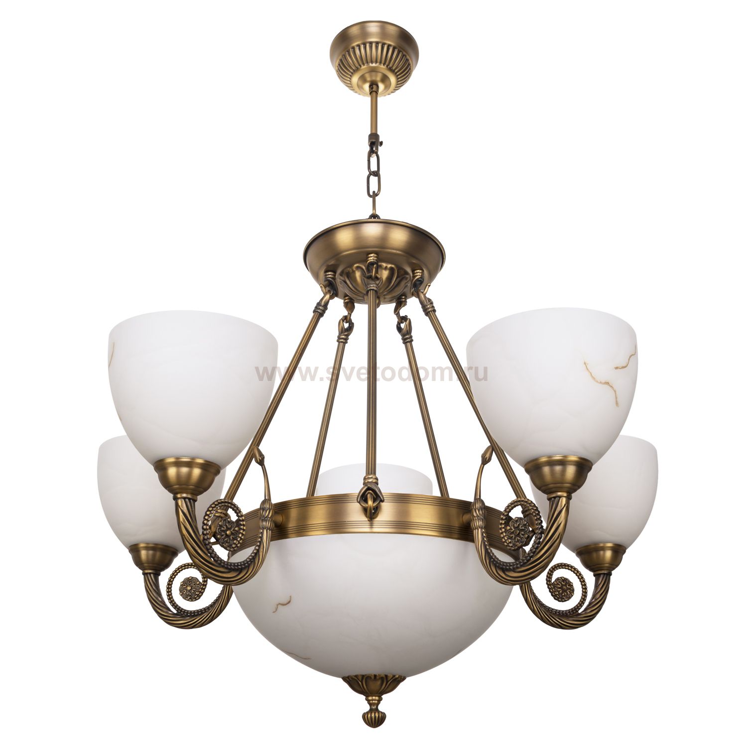 Светильник Ben Crezo B11148/5+3ABP WT