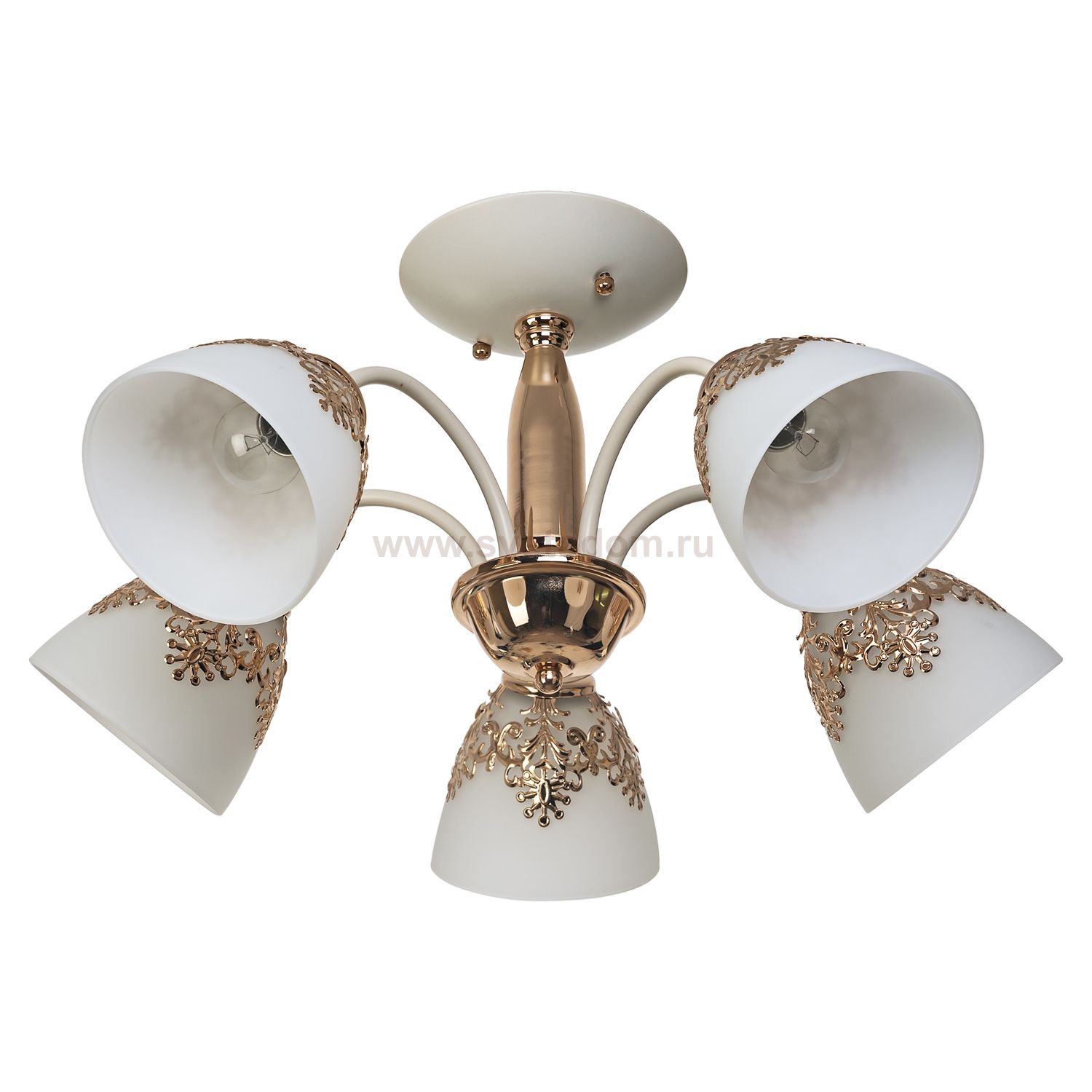 Светильник Ben Crezo B11191/5FGD+YL WT