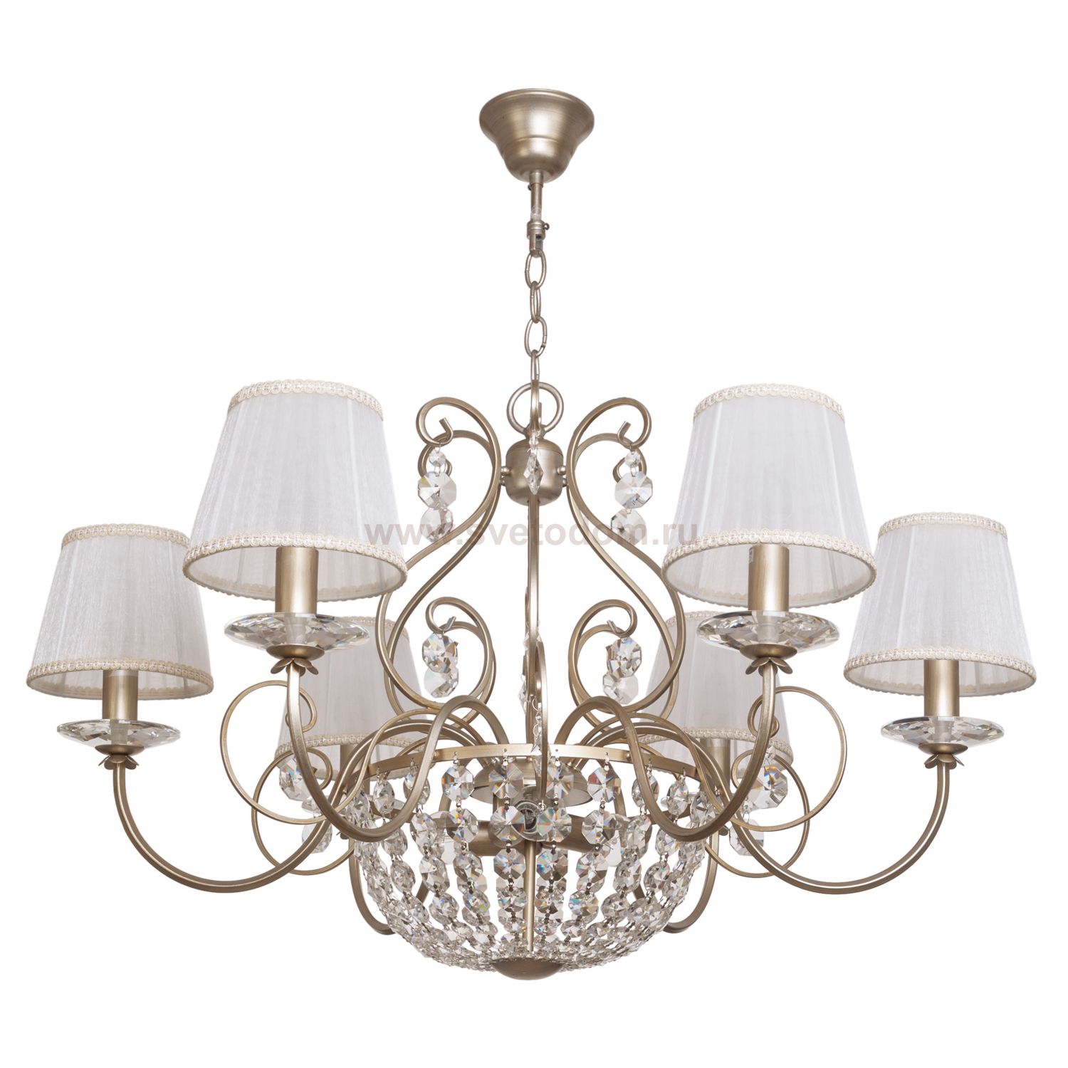 Светильник Ben Crezo B11197/6+3CR+BR WT