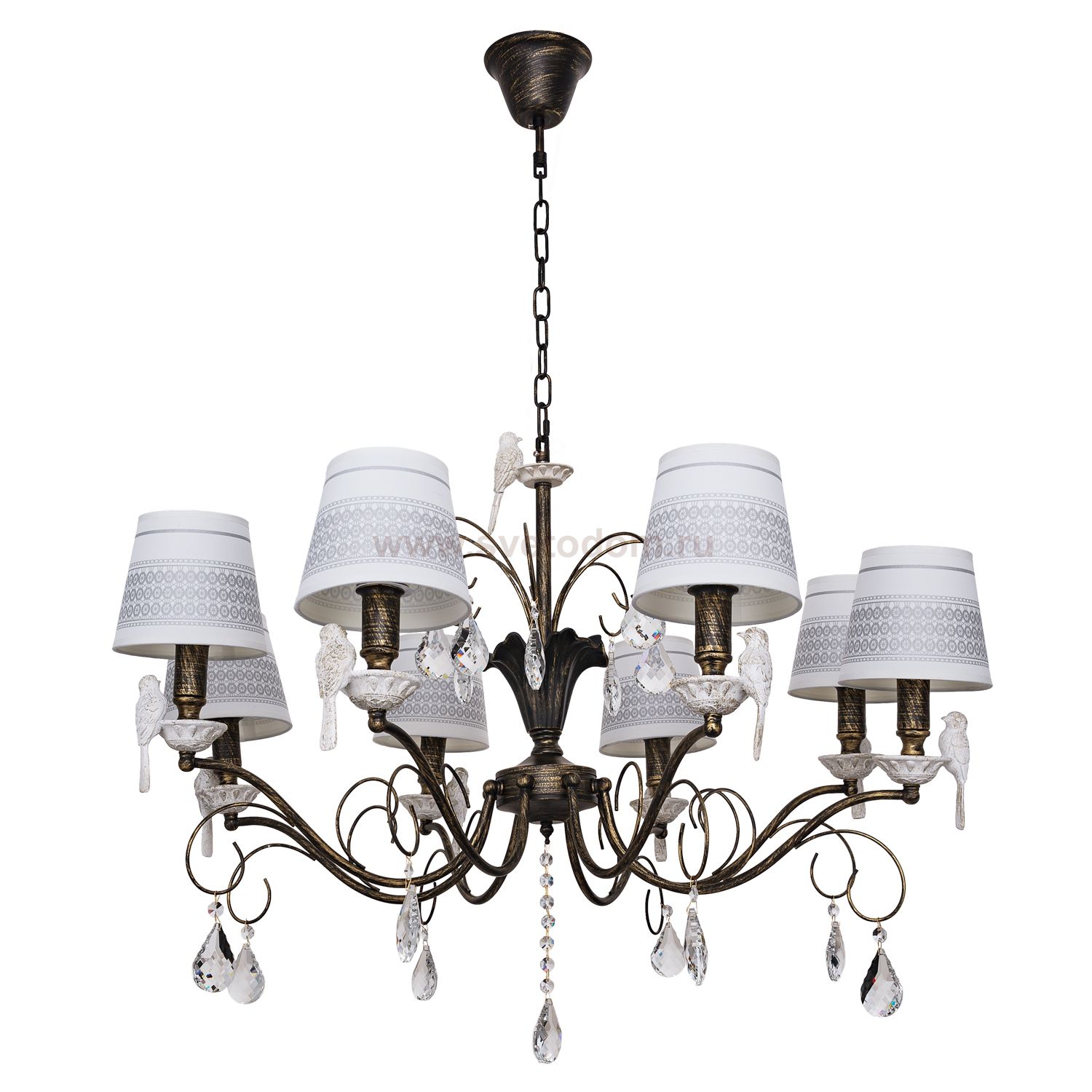 Светильник Ben Crezo B11262/8BG WT+GR