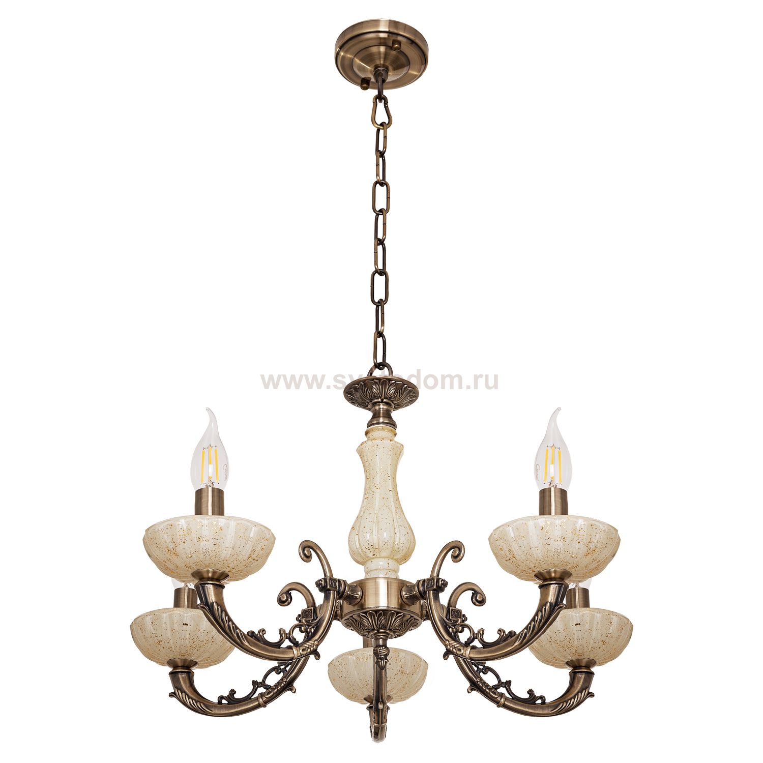 Светильник Ben Crezo B11283/5AB+WT