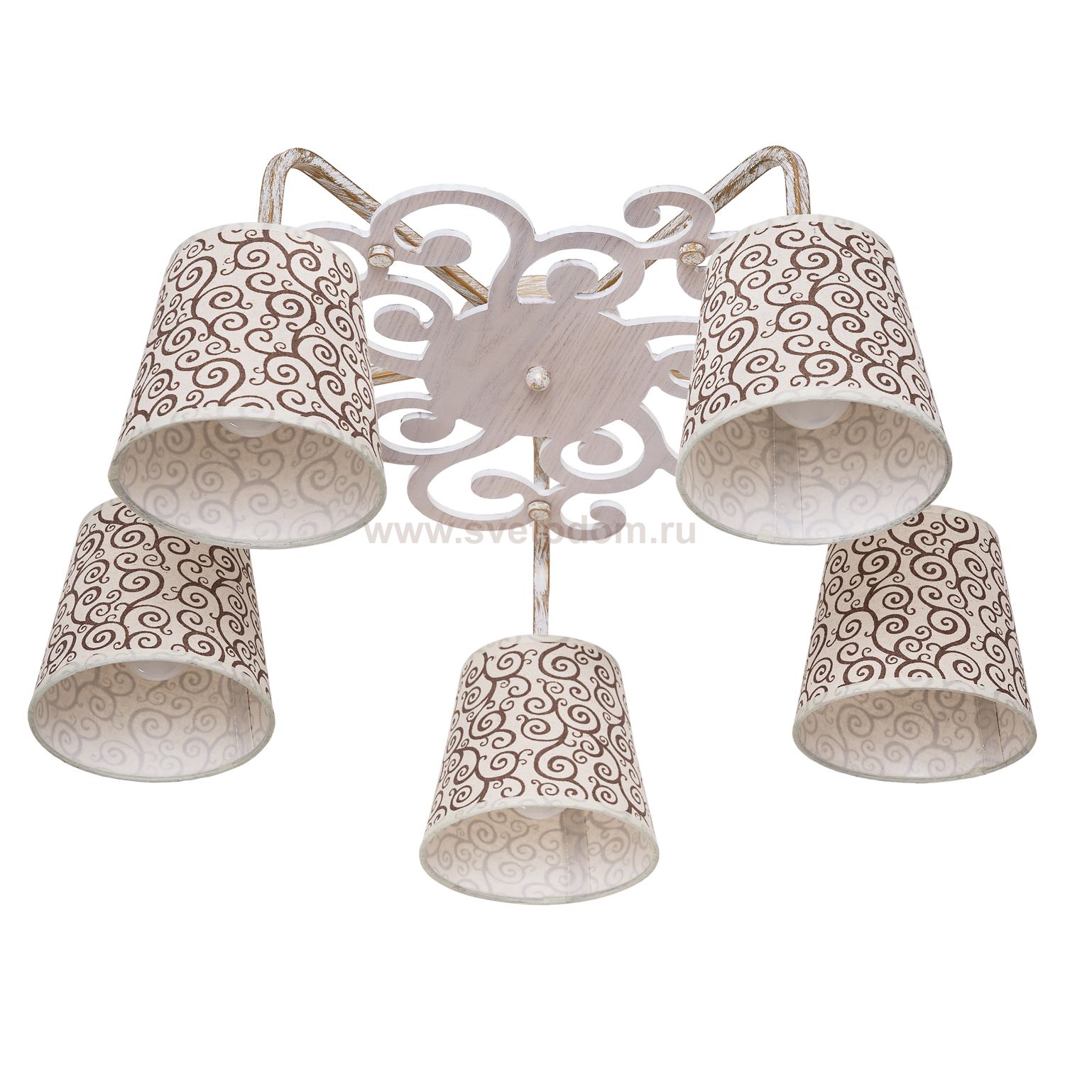 Светильник Ben Crezo B11285/5WG+WT BR