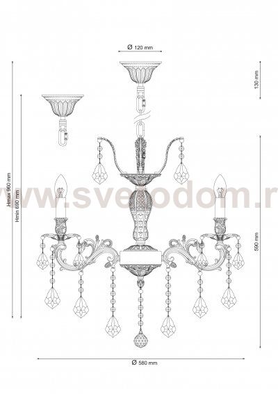 Светильник Lucia Tucci BARLETTA 122.6 antique