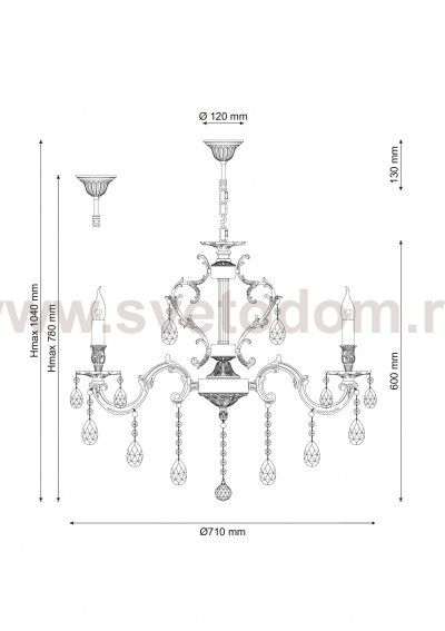 Lucia Tucci BARLETTA 1730.8 coffe gold Светильник