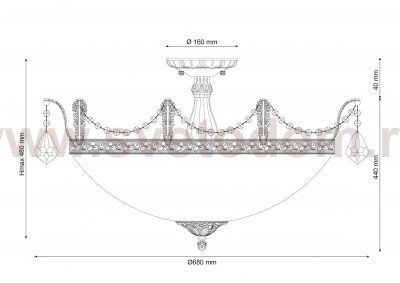 Светильник Lucia Tucci BARLETTA 182.10 D720 coffe gold