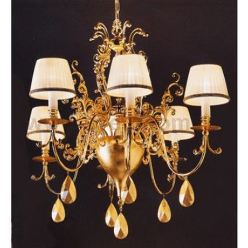 Подвесной светильник Masiero BELLE EPOKE 5 Oro Lucido-Foglia Oro