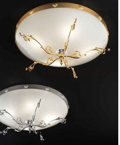 Потолочный светильник Masiero BELLE EPOKE PL3 Oro Lucido-Foglia Oro