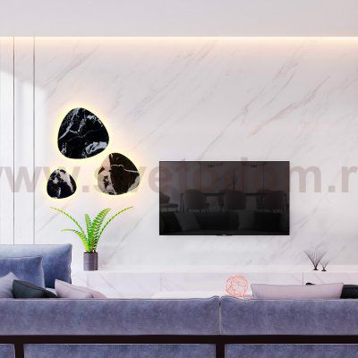 Светильник настенный бра Crystallux BILBAO AP12W LED D500 BLACK BILBAO