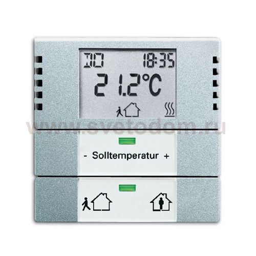Комнатный термостат, solo алюминий [BJE6124-83] 6134-0-0175