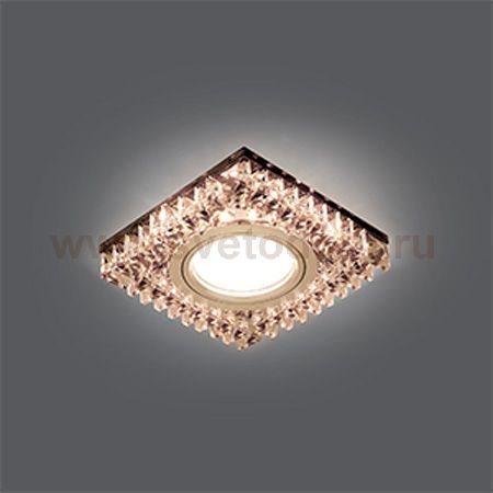 Светильник Gauss Backlight BL031 Квадрат. Черн.Кристал/Хром, Gu5.3, LED 2700K