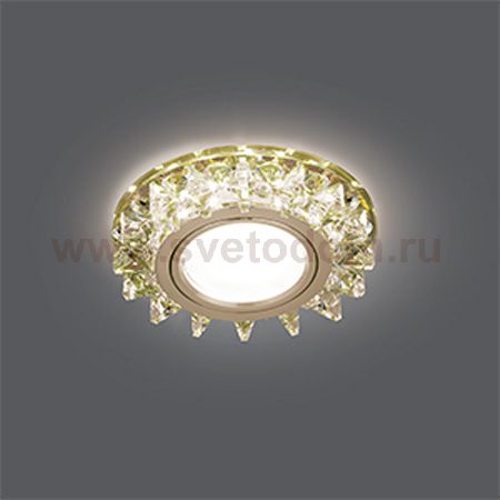 Светильник Gauss Backlight BL034 Кругл. Шампань/Кристалл/Хром, Gu5.3, LED 2700K (BL034)