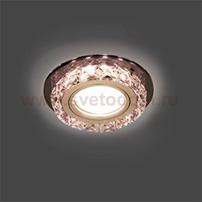 Светильник Gauss Backlight BL041 Кругл. Черный/Кристалл/Хром, Gu5.3, LED 2700K (BL041)