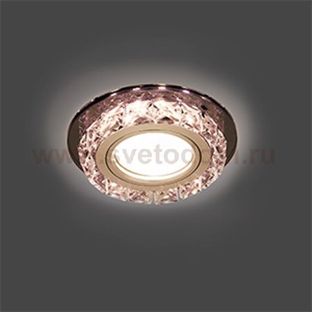 Светильник Gauss Backlight BL041 Кругл. Черный/Кристалл/Хром, Gu5.3, LED 2700K (BL041)