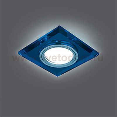 Светильник Gauss Backlight BL061 Квадрат. Синий/Хром, Gu5.3, LED 4100K (BL061)
