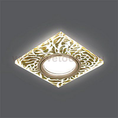 Светильник Gauss Backlight BL063 Квадрат. Золотой узор/Золото, Gu5.3, LED 2700K