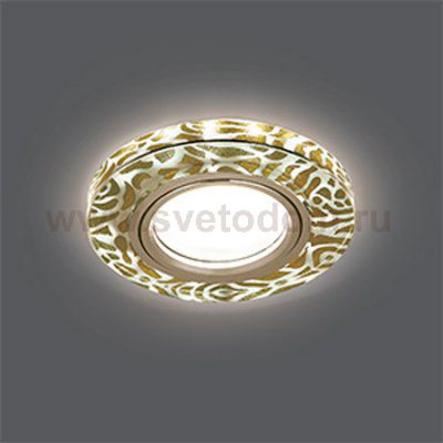 Светильник Gauss Backlight BL064 Кругл. Золотой узор/Золото, Gu5.3, LED 2700K