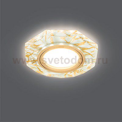 Светильник Gauss Backlight BL072 Восемь гран. Золотой узор/Золото, Gu5.3, LED 2700K