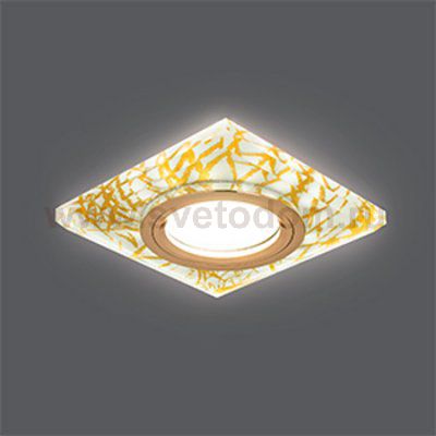 Светильник Gauss Backlight BL074 Квадрат. Золотой узор/Золото, Gu5.3, LED 2700K (BL074)