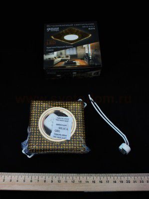 Светильник Gauss Backlight BL075 Квадрат. Кристалл/Черный/Золото, Gu5.3, LED 2700K (BL075)