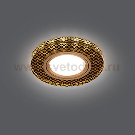 Светильник Gauss Backlight BL076 Круг Кристалл/Черный/Золото, Gu5.3, LED 2700K (BL076)