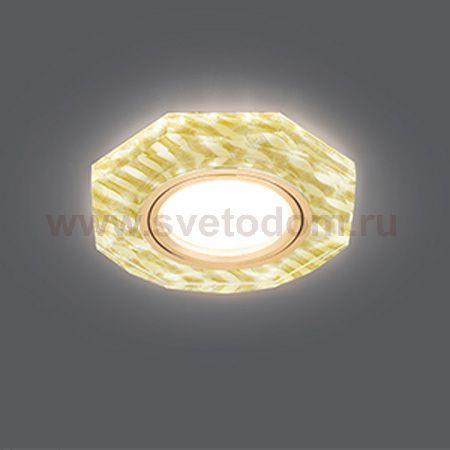 Светильник Gauss Backlight BL079 Восемь гран. Золотые нити/Золото, Gu5.3, LED 2700K (BL079)