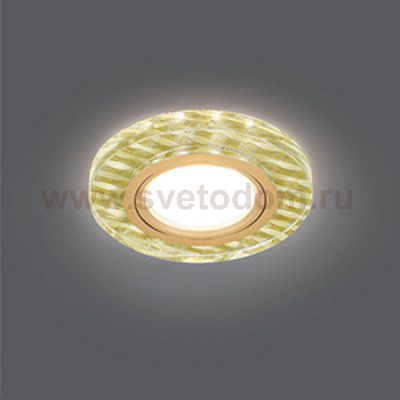 Светильник Gauss Backlight BL080 Круг гран. Золотые нити/Золото, Gu5.3, LED 2700K (BL080)