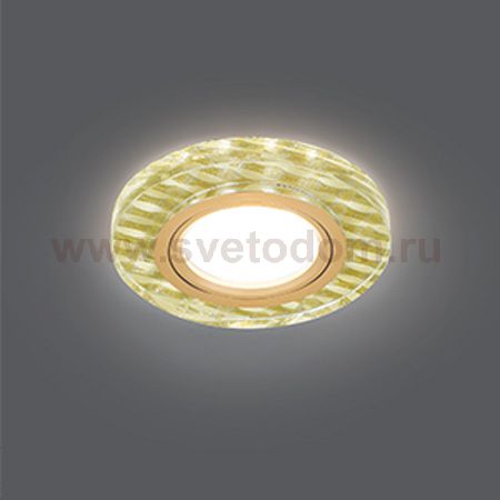 Светильник Gauss Backlight BL080 Круг гран. Золотые нити/Золото, Gu5.3, LED 2700K (BL080)