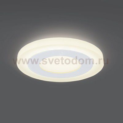Светильник Gauss Backlight BL114 Кругл. Акрил, 3+3W, LED 3000K, ?105,