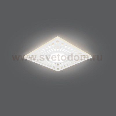 Светильник Gauss Backlight BL127 Квадрат. Белый, Gu5.3, 3W, LED 3000K (BL127)