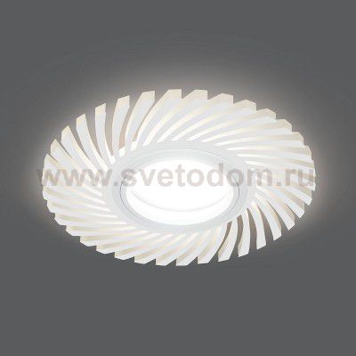 Светильник Gauss Backlight BL134 Кругл./узор. Белый, Gu5.3, 3W, LED 3000K (BL134)