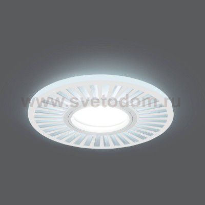 Светильник Gauss Backlight BL136 Кругл./узор. Белый, Gu5.3, 3W, LED 4000K (BL136)