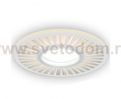 Светильник Gauss Backlight BL137 Кругл./узор. Белый, Gu5.3, 3W, LED 3000K (BL137)